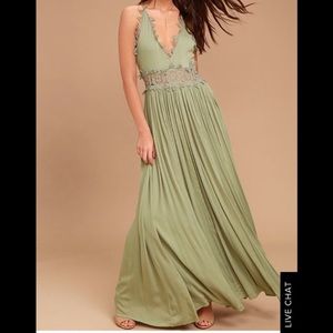 lulus green maxi dress